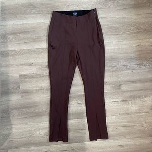 Women’s Gap Split Flare Maroon Pants Size 8
